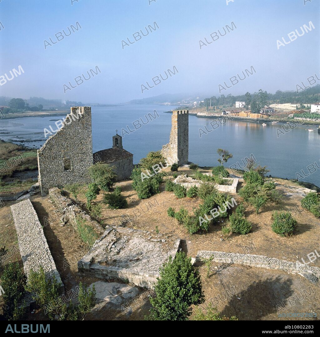 Torres del Oeste (Western Towers), Ría de Arosa, Catoira, Pontevedra province, Galicia, Spain.