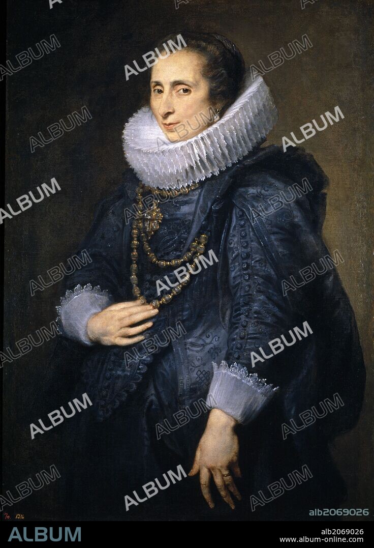 ANTON VAN DYCK. Antonio van Dyck / 'Dama desconocida', Hacia 1628, Escuela Flamenca, Óleo sobre Lienzo, 106 cm x 75 cm, P01485.