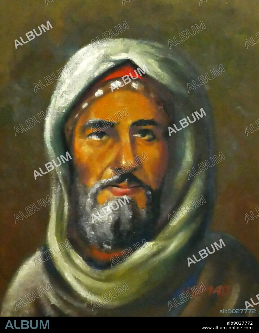 Portrait of Ibn Battuta a Muslim Berber Moroccan scholar, and explorer who widely travelled the medieval world.