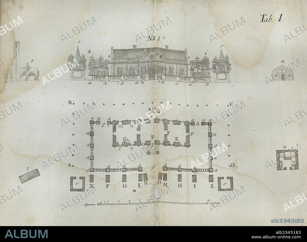 GEORG WOLFGANG KRAFFT. Ice castle built for Empress Anna Ioannovna during the Month of January of the Year 1740.