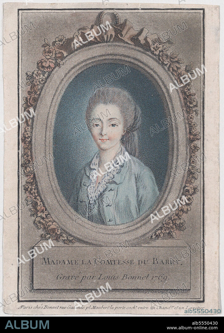 LOUIS MARIN BONNET. Madame La Comtesse du Barry, mid to late 18th century.