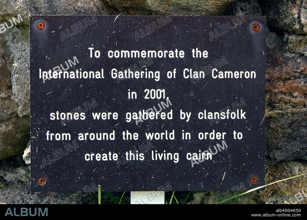 Living cairn, Clan Cameron Museum, Achnacarry, near Spean Bridge, Highland, Scotland. The museum, devoted to the history of the Cameron clan and its regiment, the Queen's Own Cameron Highlanders, opened in 1989.