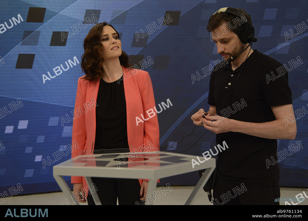 Madrid, 05/19/2019. Debate on Telemadrid of the regional candidates. Isabel Díaz Ayuso, Isa Serra, Ángel Gabilondo, Ignacio Agudo and Rocío Monasterio participate. Photo: Maya Balanya. ARCHDC.