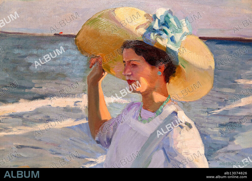 Elena en la playa, 1909, detail, Oil on canvas, Joaquín Sorolla Bastida (Valencia, 1863 - Cercedilla, Madrid 1923).