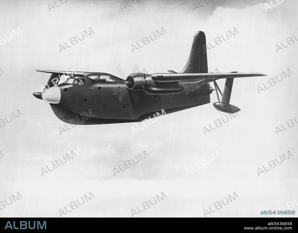 The first post-war, twin-engine flying boat to be developed by the U. S. Navy will be the Martin P5M-1, an initial production contract having been awarded to The Glenn L. Martin Company. The order was revealed today in a joint announcement by the Department of Defense and C. C. Pearson, president of the Martin Company. The Martin P5M-1 is primarily intended for anti-submarine warfare operations anywhere in the world, but also will serve as a cargo or general utility carrier. The P5M-1 will succe.