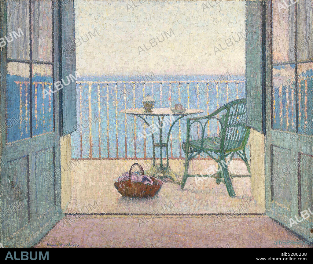 HENRI MARTIN. Terrasse à la fenêtre.