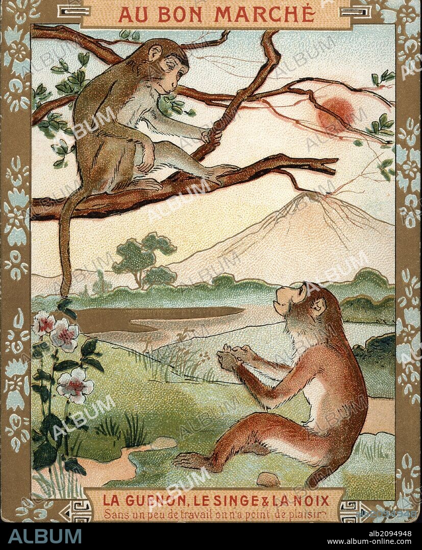 La mona, el mono y la nuez. Cuento infantil. París, años 1910.