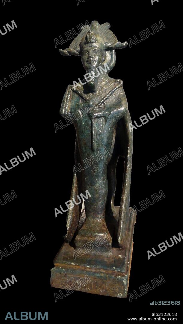 Electrum amulet showing the Egyptian god Amon-Ra, 715-332 BC.