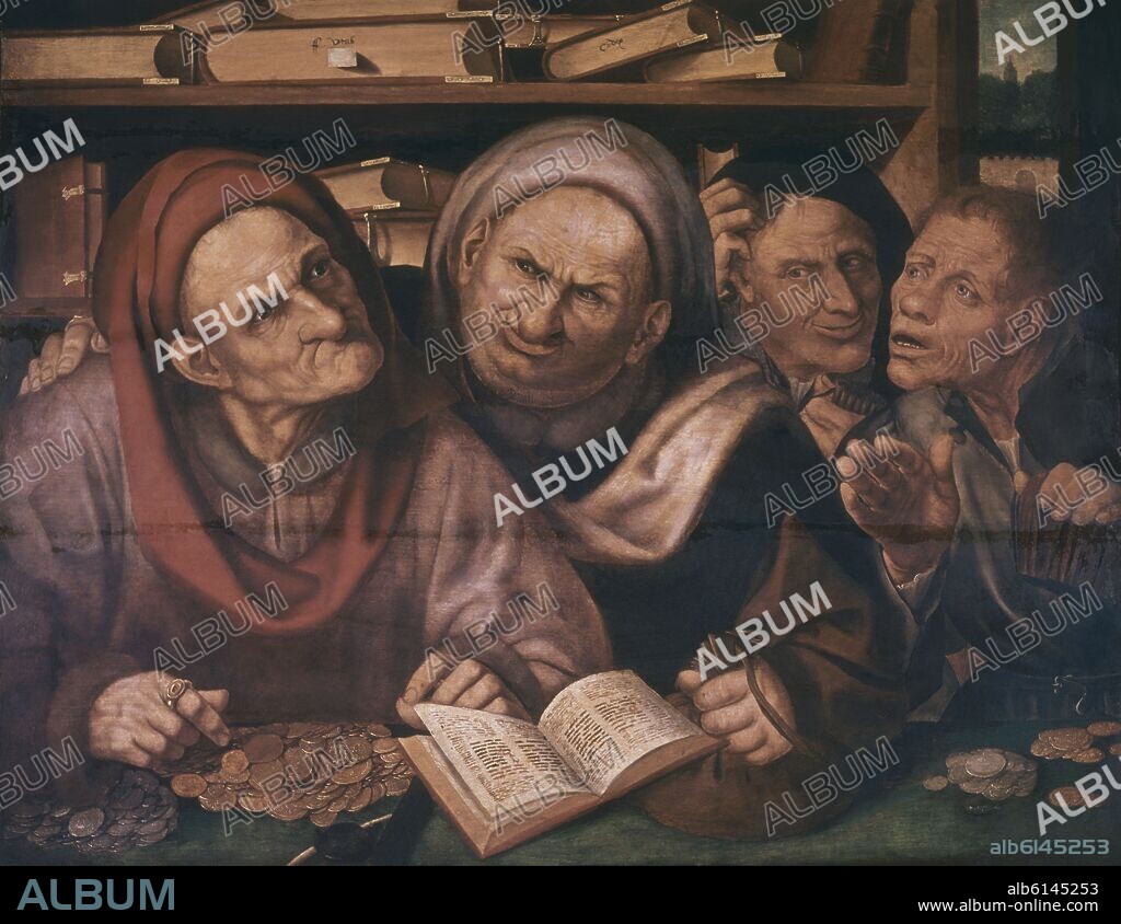 QUINTEN MASSYS (1466-1530). USUREROS - SIGLO XVI - RENACIMIENTO FLAMENCO.