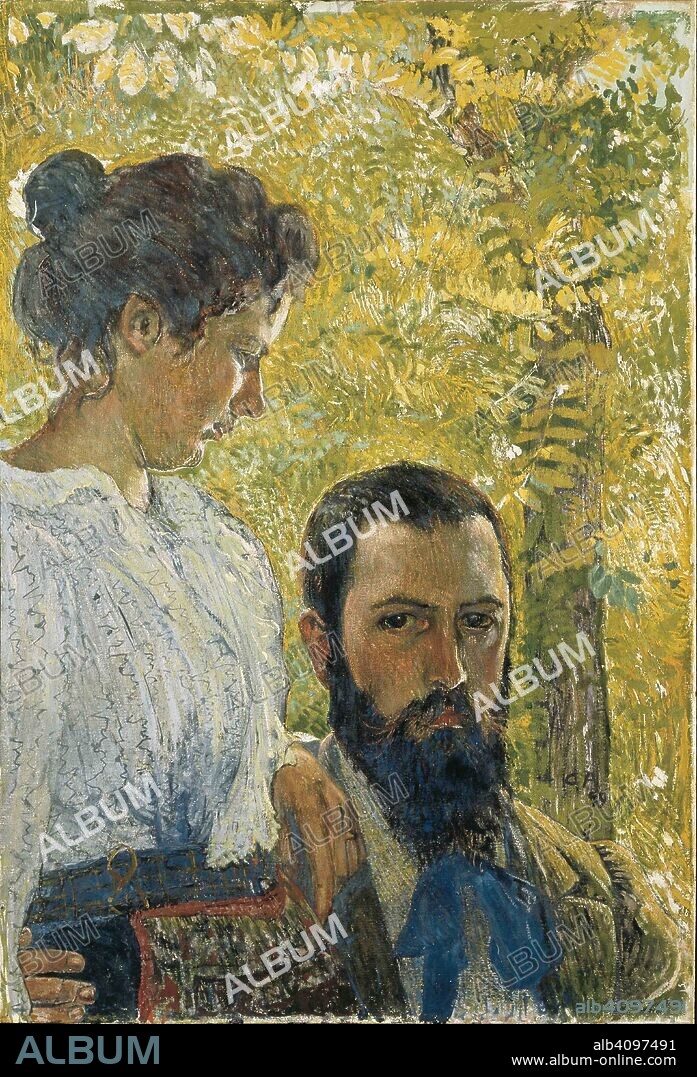 CUNO AMIET. Self-Portrait with wife.