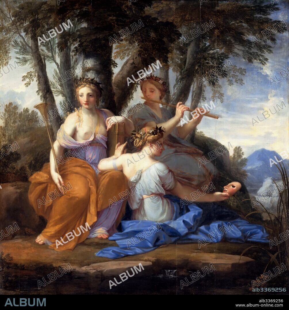 EUSTACHE LE SUEUR. The Muses Clio, Euterpe, and Thalia.