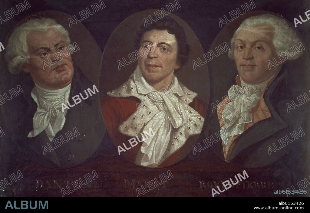 LAMBINET. G DANTON J MARAT Y ROBESPIERRE.