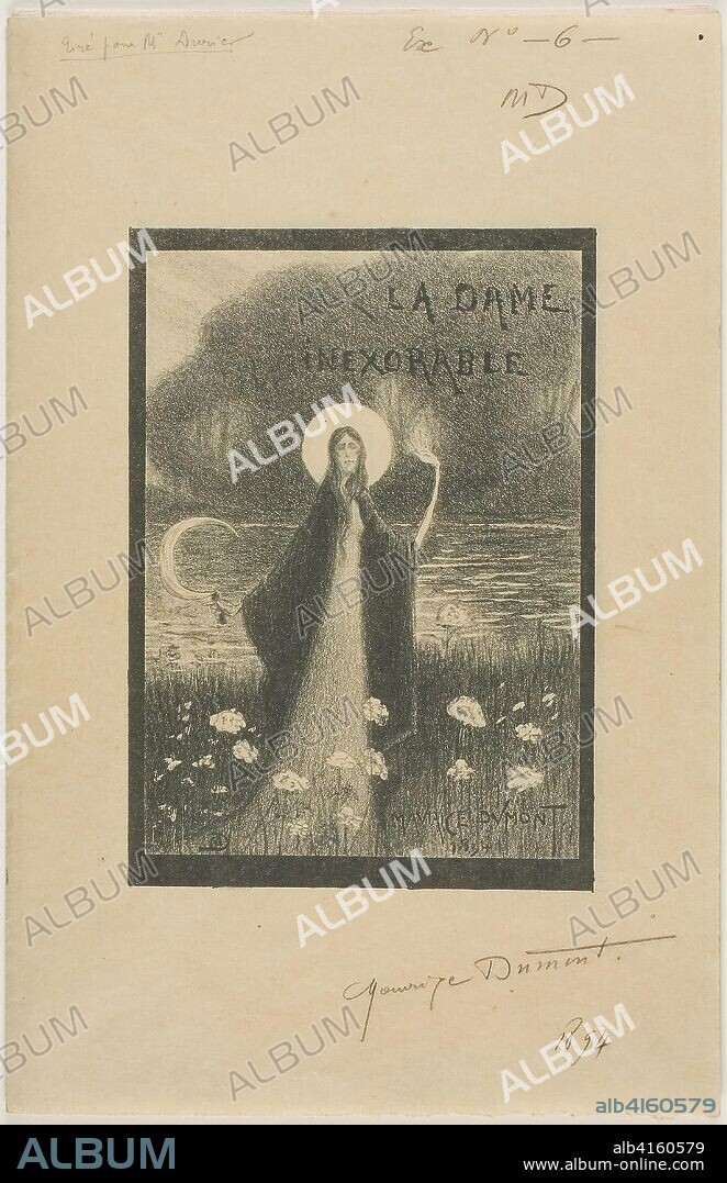 The Inexorable Woman. Maurice Dumont; French, 1869-1899. Date: 1894. Dimensions: 115 × 106 mm (plate); 251 × 164 mm (sheet). Suite of seven lithographs and cover on tan wove paper. Origin: France.