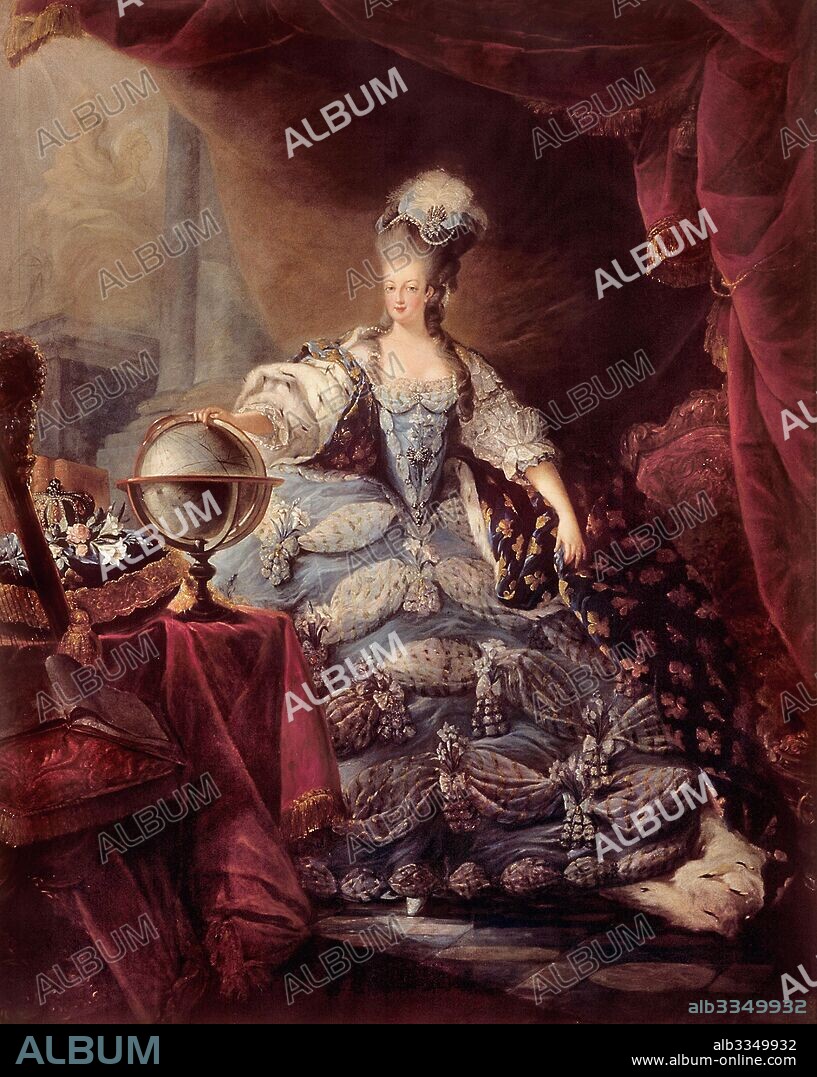JEAN-BAPTISTE ANDRé GAUTIER DAGOTY. Portrait of Queen Marie Antoinette of France (1755-1793).