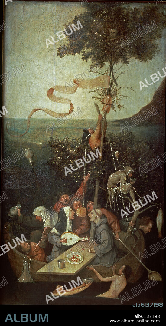 JHERONIMUS VAN AKEN-EL BOSCO-J. BOSCH. LA NAVE DE LOS LOCOS- ESCUELA HOLANDESA(*1450/+1516).