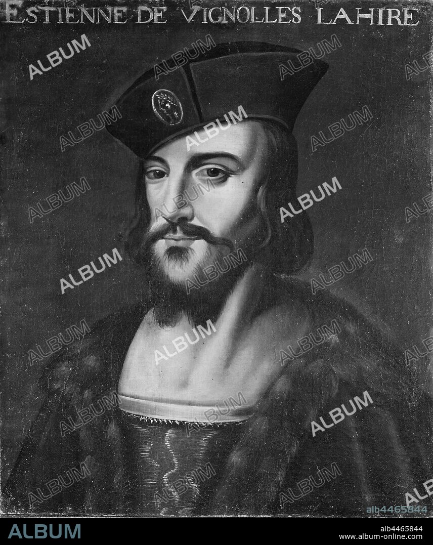 Lahire, actually Etienne de Vignolles, ca 1390-1443, master of King Karl II, painting, oil on canvas, Height, 54.5 cm (21.4 inches), Width, 45 cm (17.7 inches), Inscriptions, Inscription, ESTIENNE DE VIGNOLLES LAHIRE, unknown location.