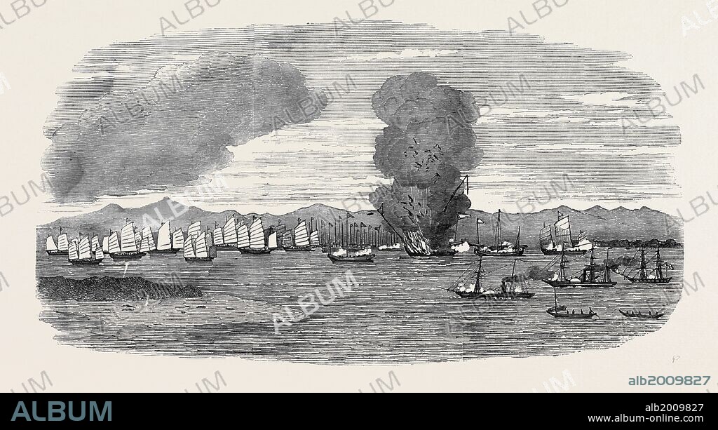 DESTRUCTION OF SHAP-'NG-TSAI'S PIRATICAL FLEET, BY THE BRITISH, IN THE GULF OF TONQUIN.