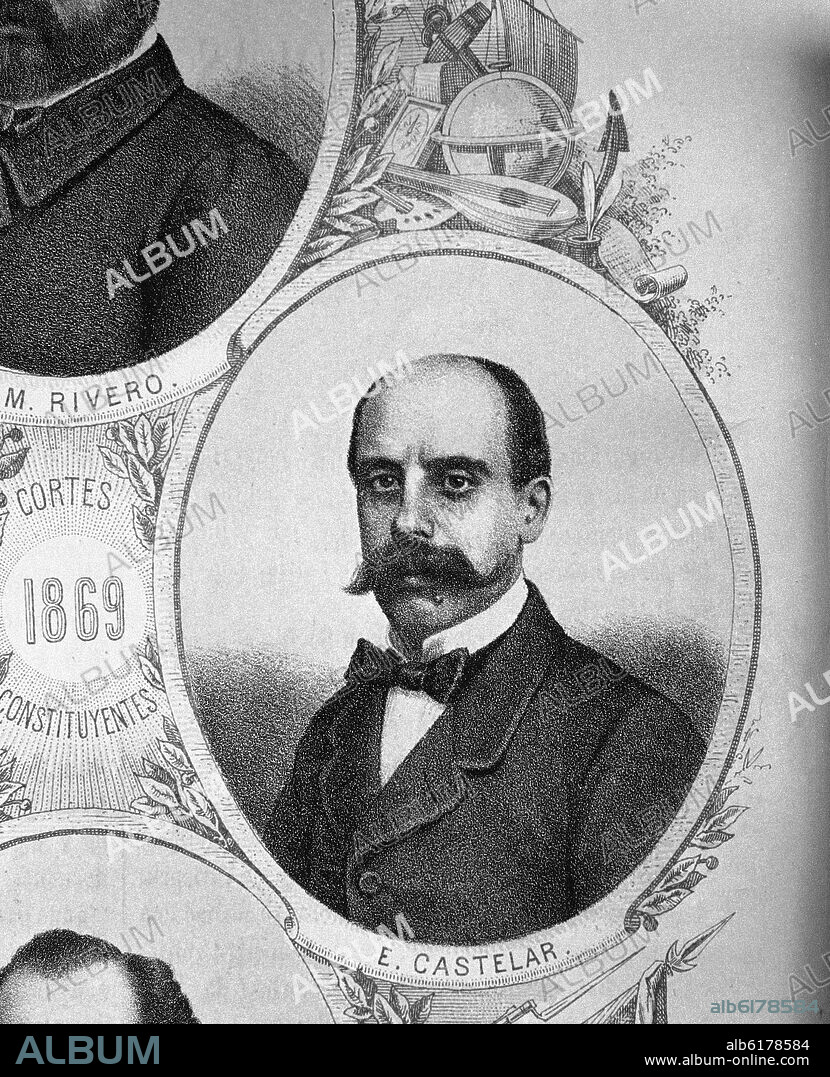 EMILIO CASTELAR (1832/1899) - PRESIDENTE DEL GOBIERNO DURANTE LA I REPUBLICA.