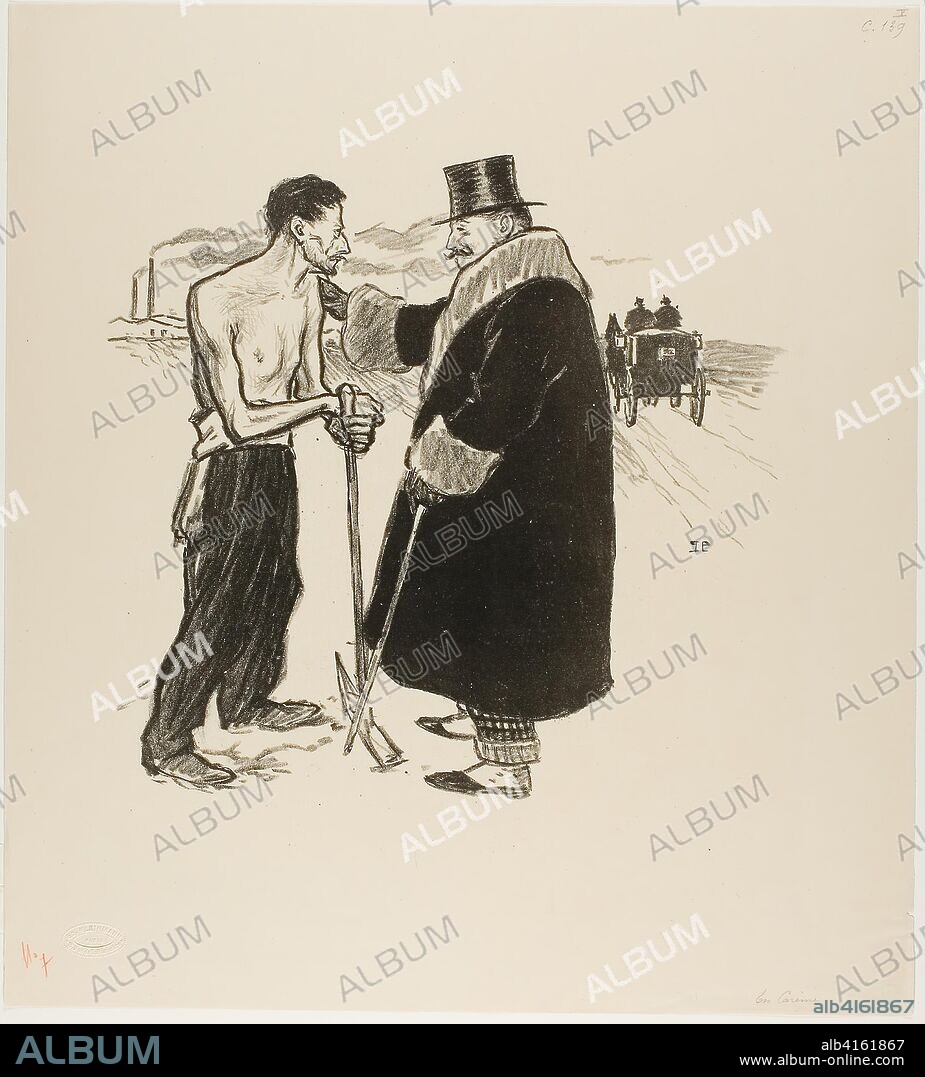 THéOPHILE-ALEXANDRE PIERRE STEINLEN. Lent. Théophile-Alexandre Steinlen; French, born Switzerland, 1859-1923. Date: 1894. Dimensions: 288 × 304 mm (image); 451 × 408 mm (sheet). Lithograph in black on cream wove paper. Origin: France.