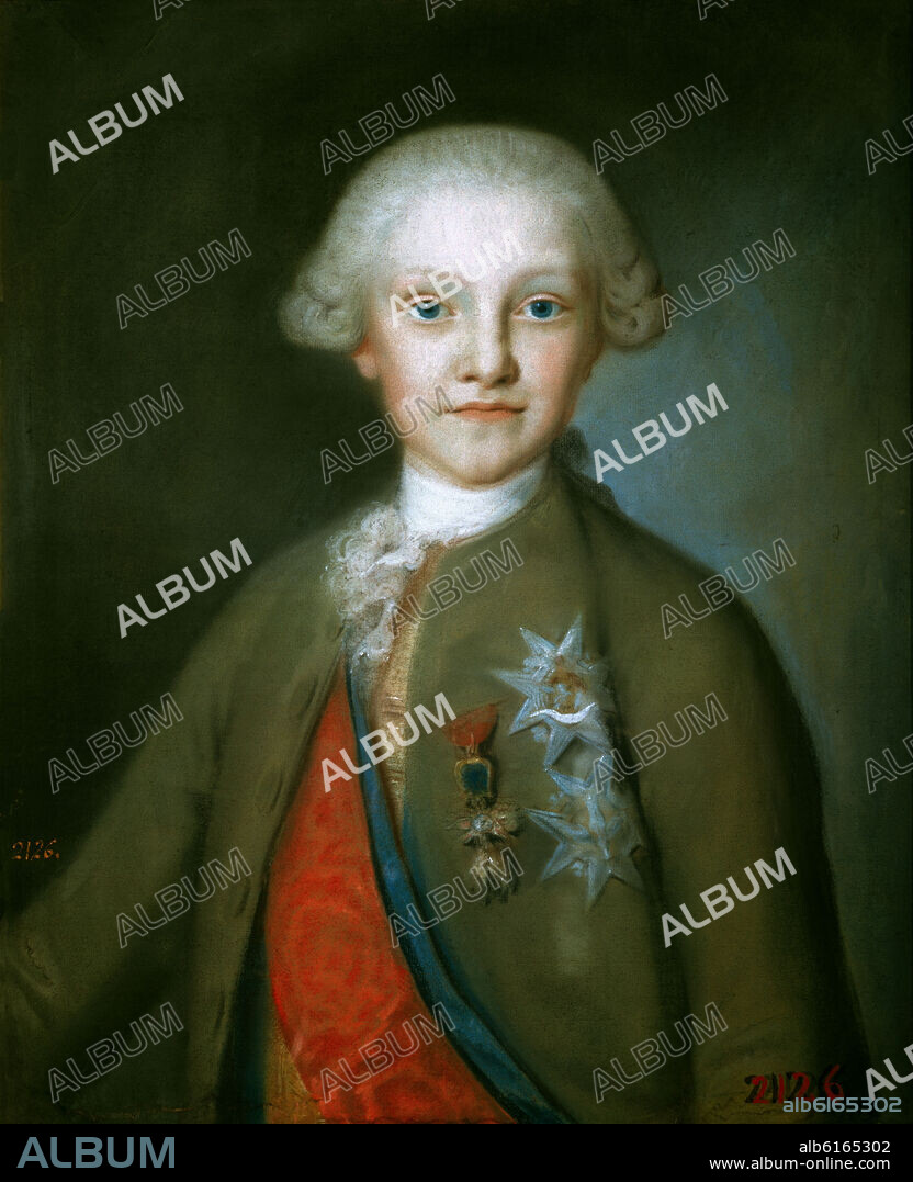 JOAQUIN INZA (1736-1811). Charles IV. 18th century. Italian painting. Pastel. Madrid, Prado museum.