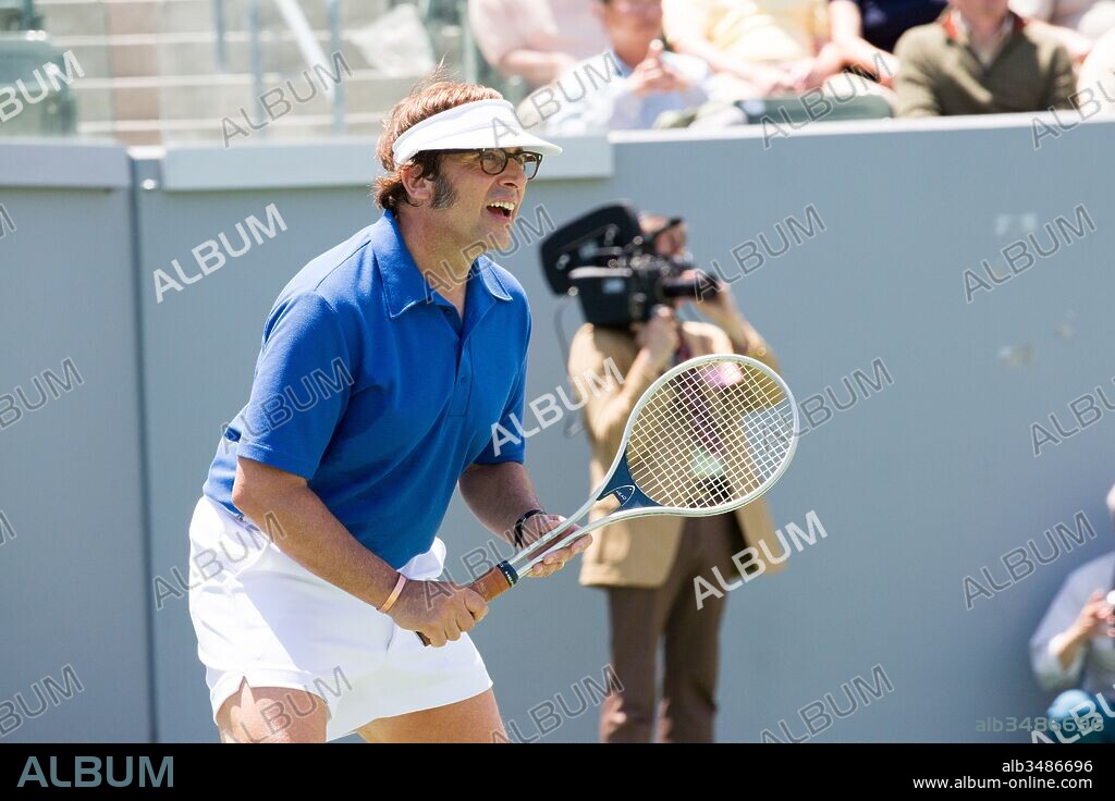 STEVE CARELL in BATTLE OF THE SEXES, 2017, directed by JONATHAN DAYTON and VALERIE FARIS. Copyright GLOUD EIGHT FILMS/DECIBEL FILMS/FOX SEARCHLIGHT PICTURES.