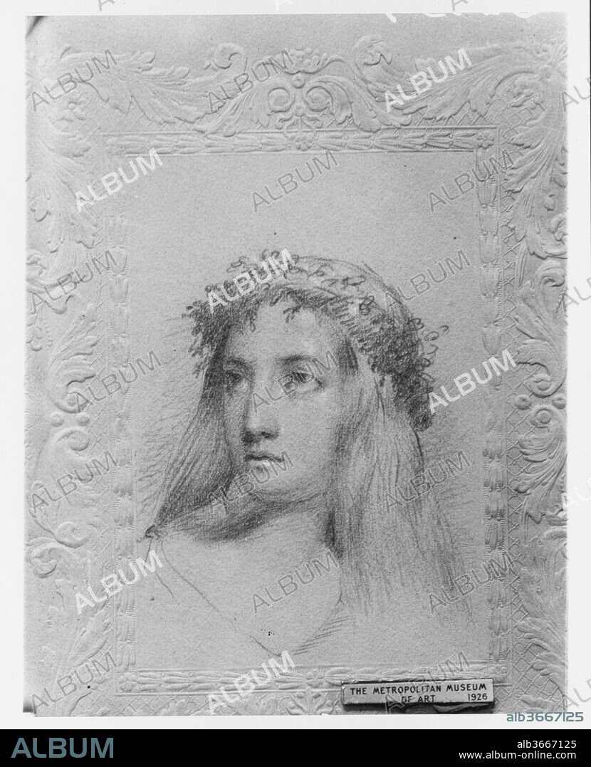 Ophelia (from McGuire Scrapbook). Artist: Probably Cephas Giovanni Thompson (1809-1888). Dimensions: 6 1/8 x 4 5/8 in. (15.6 x 11.7 cm).