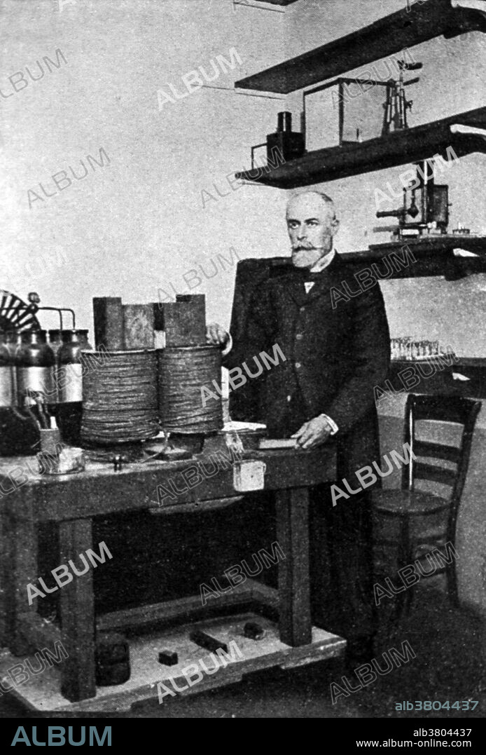 Becquerel at table with large magnet. No date or location given.Antoine Henri Becquerel (December 15, 1852 - August 25, 1908) was a French physicist and the discoverer of radioactivity. After RÃ¶ntgen's discovery of x-rays, Becquerel noted an unknown energy that was emitted from uranium salts. He left a rock and a well-wrapped photographic plate in his desk drawer and found that the plate, though unexposed to light, had developed patterns which would ordinarily indicate exposure.be called radioactivity. His student Marie Curie, and her husband Pierre showed that thorium also emitted what were then called Becquerel rays. In 1900 Becquerel isolated electrons in radiation, and in 1902 he presented the first evidence of radioactive transformation. In 1903, he shared the Nobel Prize in Physics with the Curies "in recognition of the extraordinary services he has rendered by his discovery of spontaneous radioactivity". He developed serious burns on his skin from handling radioactive stones and died in 1908 at the age of 55.