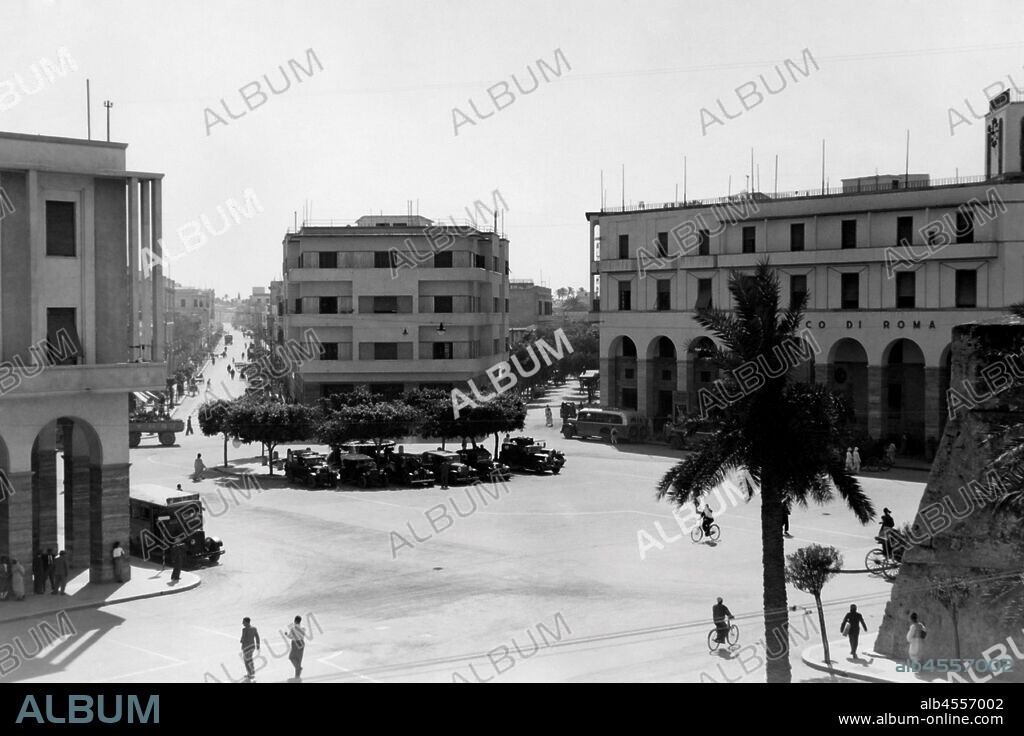 Italy square, tripoli, libya, africa 1940.