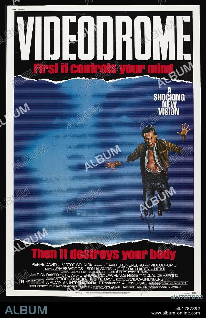 Affiche de VIDÉODROME, 1983, réalisé par DAVID CRONENBERG. Copyright UNIVERSAL PICTURES.