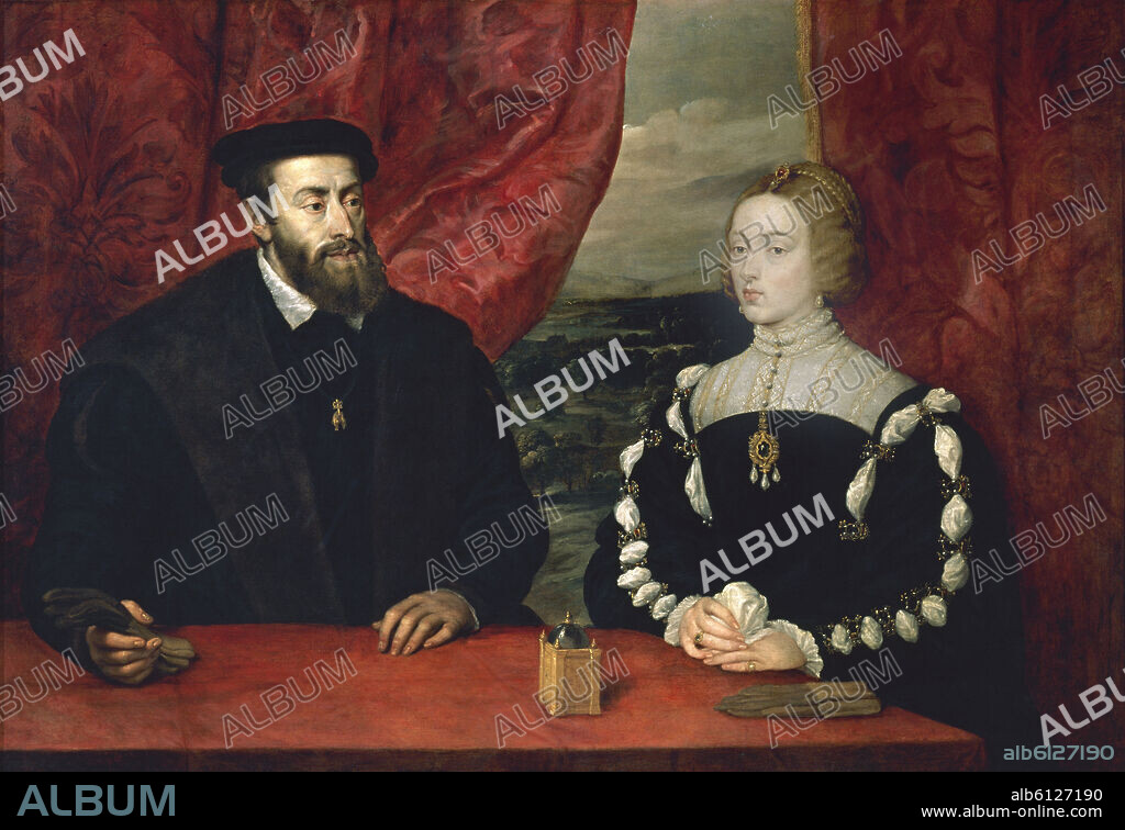 PETER PAUL RUBENS. 'Charles V and Empress Isabel', ca. 1628, Oil on canvas, 114 x 164 cm.