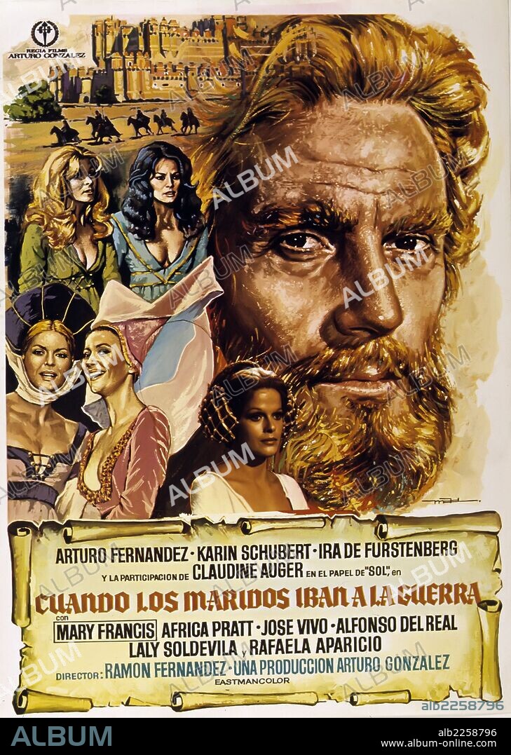 PELICULA : CUANDO LOS MARIDOS IBAN A LA GUERRA , 1976. DIRECTOR: RAMON FERNANDEZ. ACTORES : ARTURO FERNANDEZ , IRA DE FUSTENBERG.