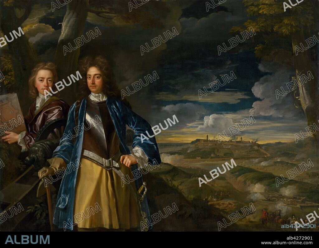 JOHN CLOSTERMAN. Michael Richards (1673-1721) and his brother John Richards (1669-1709) at the Siege of Belgrade in 1690 (After Godfrey Kneller).