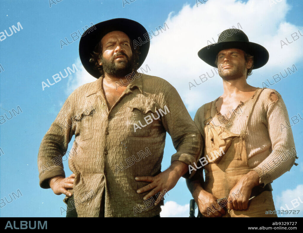 BUD SPENCER y TERENCE HILL en LE LLAMABAN TRINIDAD, 1970 (LO CHIAMAVANO TRINITA...), dirigida por ENZO BARBONI. Copyright WEST FILM.