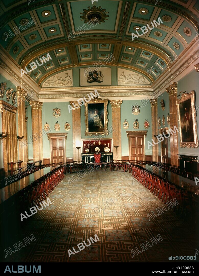 Architectural Features : Interior of Holkham Hall , Norfolk - State Room . Architect William Kent 1734.