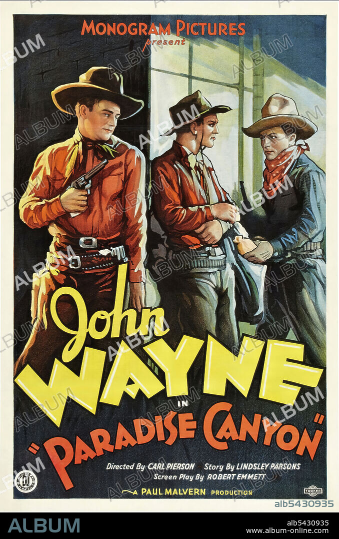JOHN WAYNE in PARADISE CANYON, 1935, directed by CARL PIERSON. Copyright LONE STAR PRODUCTIONS/MONGRAM PICTURES.