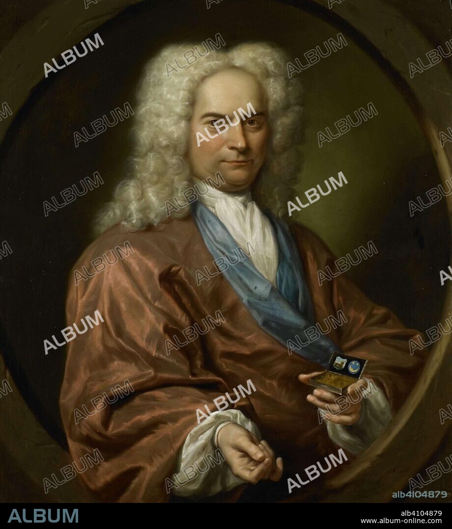 JAN MAURITS QUINKHARD (MENTIONED ON OBJECT). Portrait of David Leeuw (1682-1755), Mennonite Draper. Dating: 1729. Measurements: h 86.5 cm × w 78.5 cm.