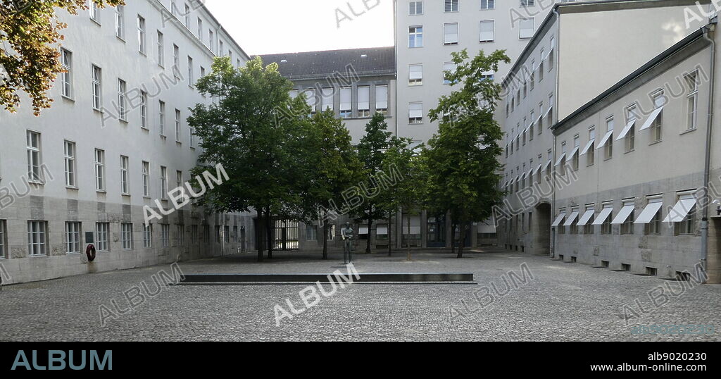 Photograph of the exterior of the German Resistance Memorial Centre (Gedenkstätte Deutscher Widerstand), a memorial and museum in Berlin. Part of the Bendlerblock, a complex of offices in Stauffenbergstrasse. It was here that Colonel Claus Schenk Graf von Stauffenberg (1907-1944) and other members of the failed 20 July 1944 plot that attempted to assassinate Adolf Hitler were executed. Dated 21st Century.