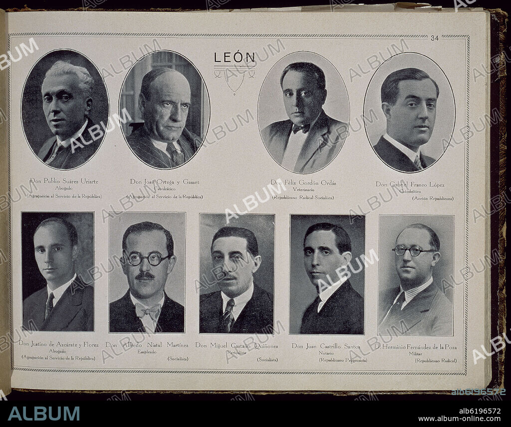 SUAREZ URIARTE-AZCARATE-NISTAL-CASTAÑO QUIÑONES-CASTRILLO-FERNANDEZ POZA-FRANCO-GORDON-ORTEGA GASSET.