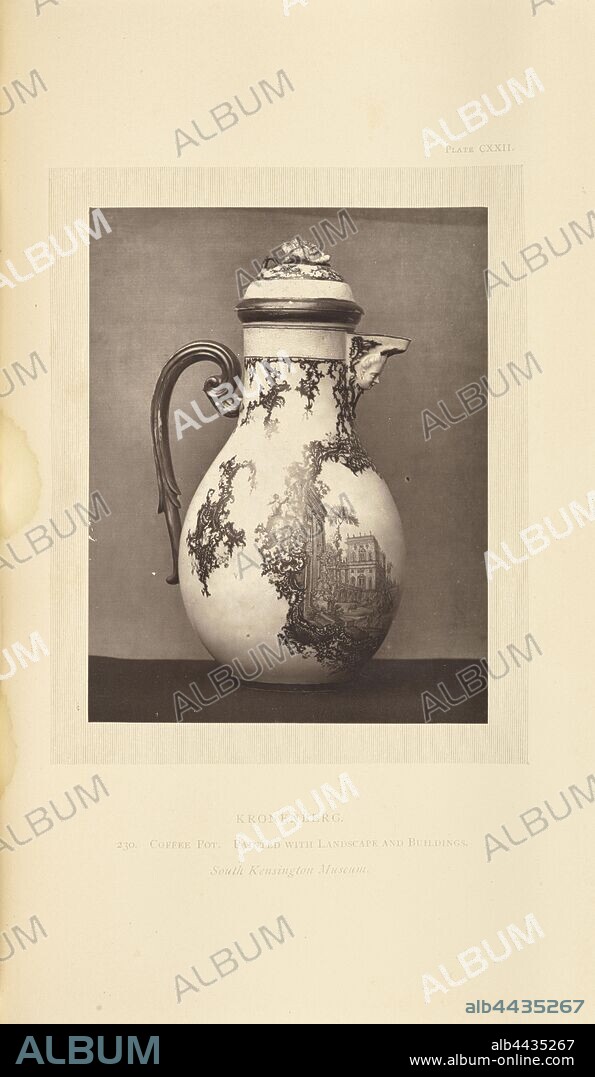 Coffee pot, William Chaffers (English, 1811 - 1892), London, England, 1871, Woodburytype, 12 × 9.3 cm (4 3/4 × 3 11/16 in.).