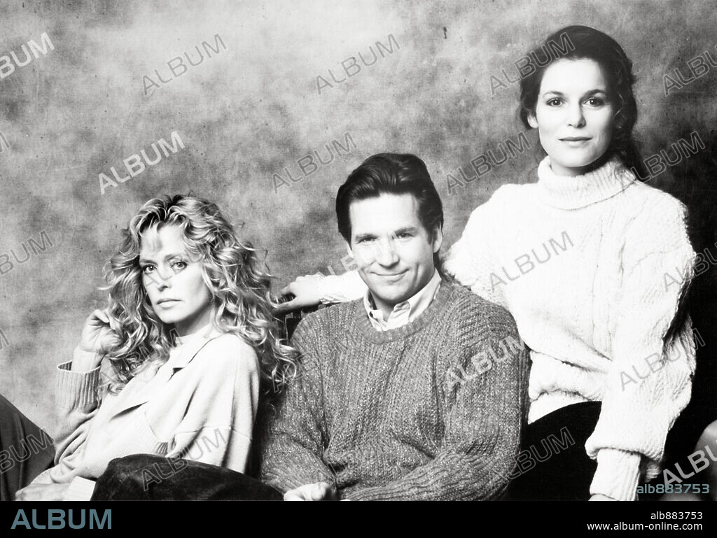 ALICE KRIGE, FARRAH FAWCETT y JEFF BRIDGES en AMORES COMPARTIDOS, 1989 (SEE YOU IN THE MORNING), dirigida por ALAN J. PAKULA. Copyright WARNER BROTHERS.