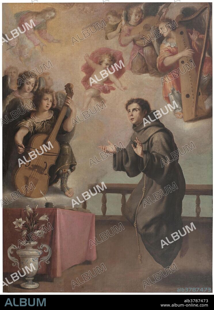 PEDRO DE OBREGÓN EL JOVEN. Pedro de Obregón el Joven (Atribuido a) / 'San Antonio de Padua'. Siglo XVII. Óleo sobre lienzo, 231 x 169 cm.