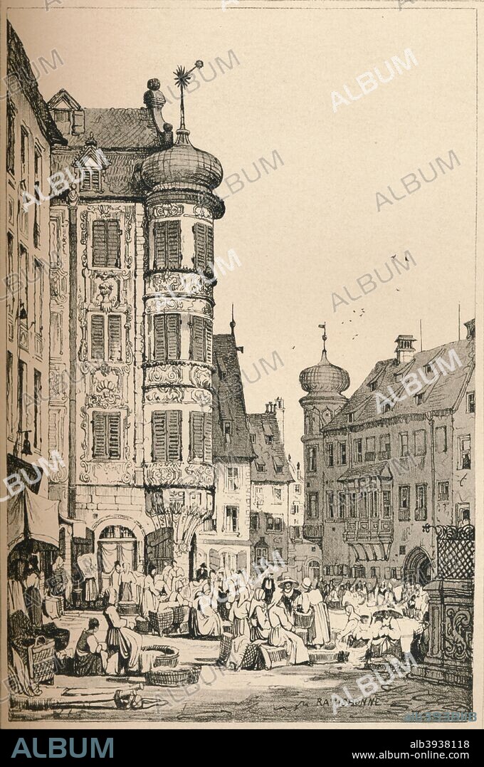 'Ratisbon', c1820 (1915). Regensburg is a city in south-east Germany. The medieval centre of the city is a UNESCO World Heritage Site. From Sketches by Samuel Prout, edited by Charles Holme. [The Studio Ltd, London, Paris, New York, 1915].