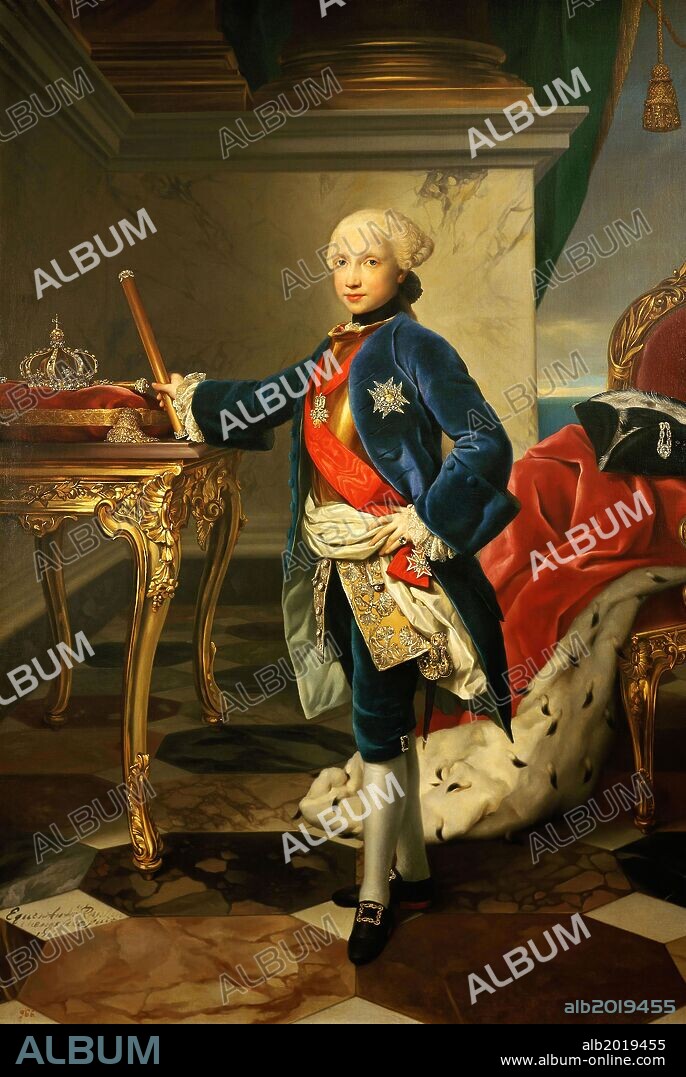 ANTON RAPHAEL MENGS. Anton Rafael Mengs / 'Fernando IV, rey de Nápoles', 1760, Óleo sobre lienzo, 179 x 130 cm, P02190.