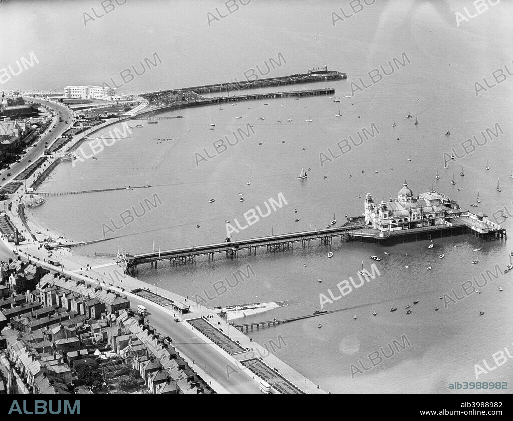 Morecambe Harbour and Central Pier, Lancashire, 1933.