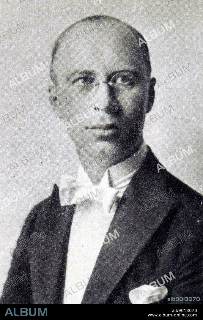 Photographic portrait of Sergei Prokofiev (1891-1953) a Soviet composer, pianist and conductor. Dated 20th century.