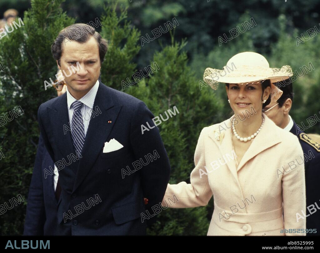 PAU**FILE **1980-06-19. Sweden's King Carl Gustaf and Queen Silvia visiting Pau, the birth place of Marchal Jean-Baptiste Bernadotte who later beacame King Karl XIV Johan of Sweden and King Carl Gustaf's ancestor, during the Swedish Royal official state visit in Paris, France in 1980. Foto: Olle Lindeborg / SCANPIX / Kod: 190.