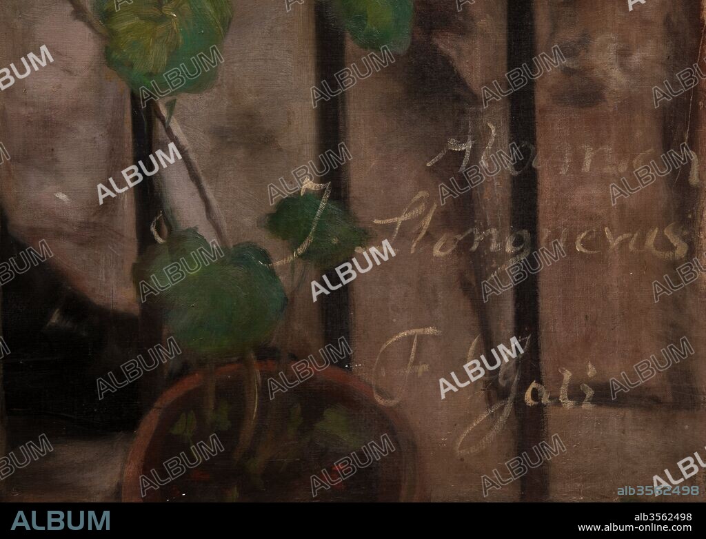 FRANCESC D'ASSÍS GALÍ I FABRA. Francesc d'Assís Galí i Fabra / "Retrato de Joan Llongueras (detalle de la firma de Francesc Gali)", 1900, Pintura.