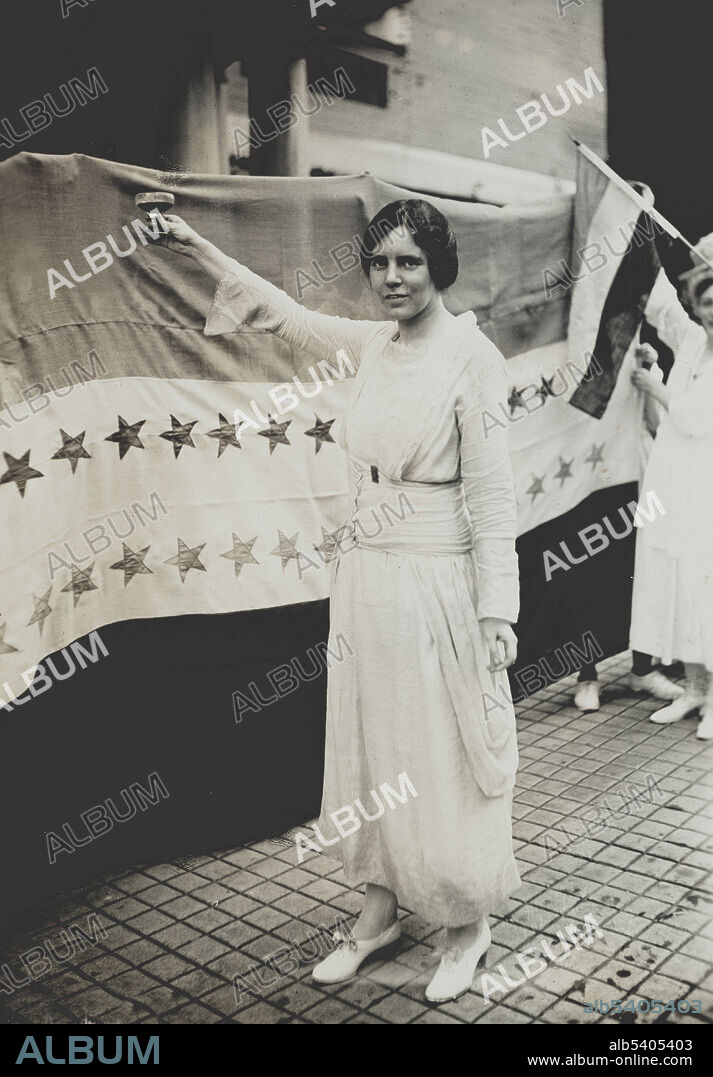 Alice Stokes Paul (January 11, 1885 - July 9, 1977) was an American suffragist and women's rights activist. In 1907, she moved to England and joined the women's suffrage movement. She was arrested 7 times and imprisoned 3. It was during her time in prison that Paul learned the tactics of civil disobedience from Emmeline Pankhurst. When she returned to the states she became one of the main leaders and strategists of the campaign for the 19th Amendment. She initiated events such as the Woman Suffrage Procession and the Silent Sentinels, which were part of the successful campaign that resulted in the amendment's passage in 1920.  Harris & Ewing, September 3, 1920.