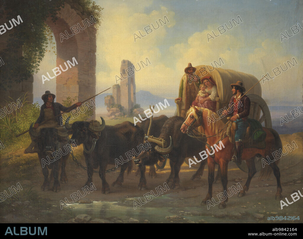ALEXANDER LAUREUS. Travellers by Aqua Claudia, early 19th century.