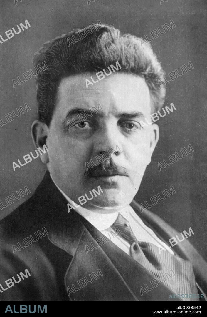 Édouard Herriot (1872-1957), French politician, 1926. Herriot was a French Radical politician of the Third Republic who served three times as Prime Minister and for many years as President of the Chamber of Deputies. He is buried at the Cimetière de loyasse in Lyon. From An Outline of Christianity, The Story of Our Civilisation, volume 5: Christianity Today and Tomorrow, edited by RG Parsons and AS Peake, published by the Waverley Book Club (London, 1926).
